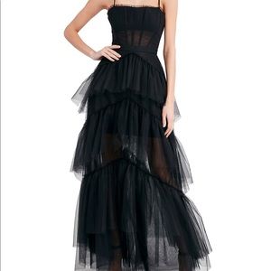 Black BCBG evening gown.